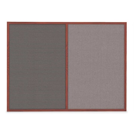 United Visual Products Sliding Door Indoor Enclosed Corkboard, 3 UV9000ACS-BRONZE-CLOUD